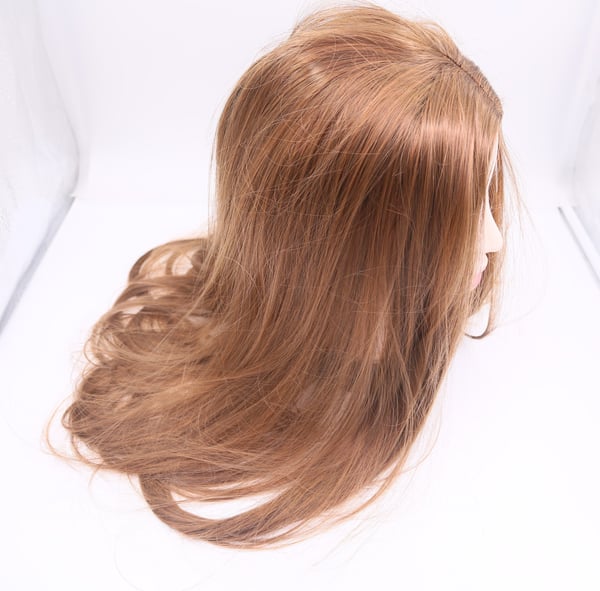 Lang rett parykk for kvinner Syntetisk Lys brun 65 cm
