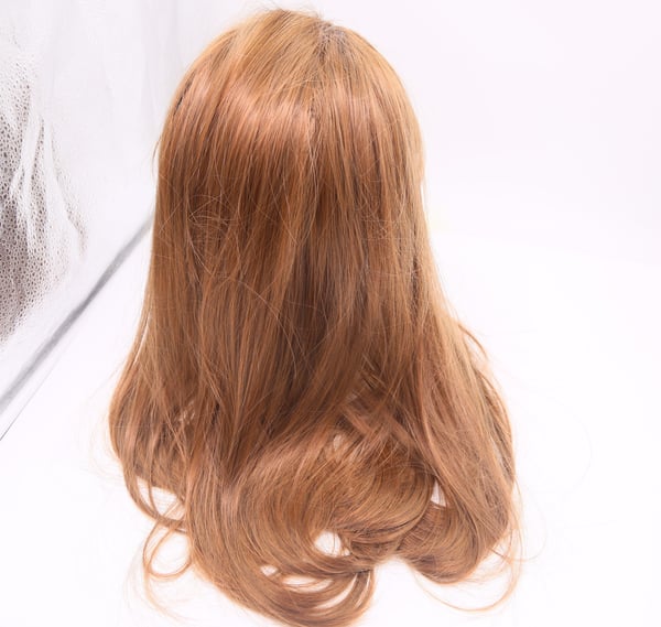 Lang rett parykk for kvinner Syntetisk Lys brun 65 cm