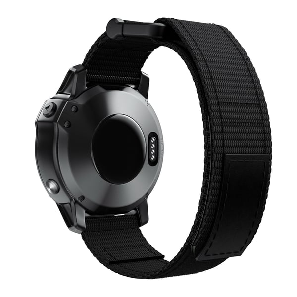 Urrem 22 mm til Garmin Fenix 5/6/7 Forerunner Approach Nylon Black