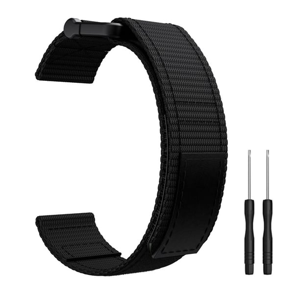 Kellon ranneke 22 mm Garmin Fenix 5/6/7 Forerunner Approach Nylon Black