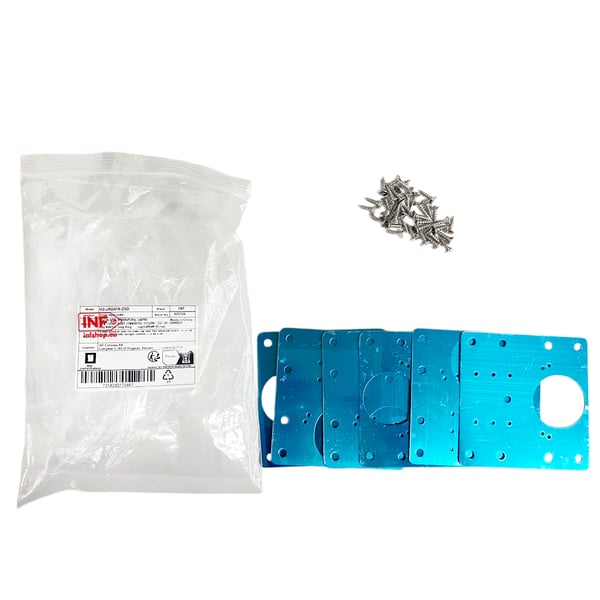 Reparationsplade til hængslede møbler 9x9 cm rustfrit stål 6-Pack