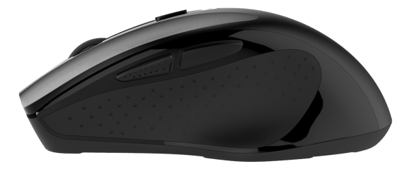 Wireless silent office mouse USB receiv 2400DPI 6button blck