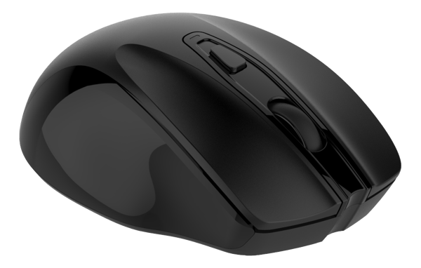 Wireless silent office mouse USB receiv 2400DPI 6button blck