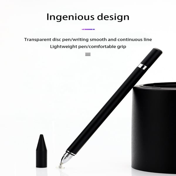 2 i 1 Stylus pen med skrivefunktion sort