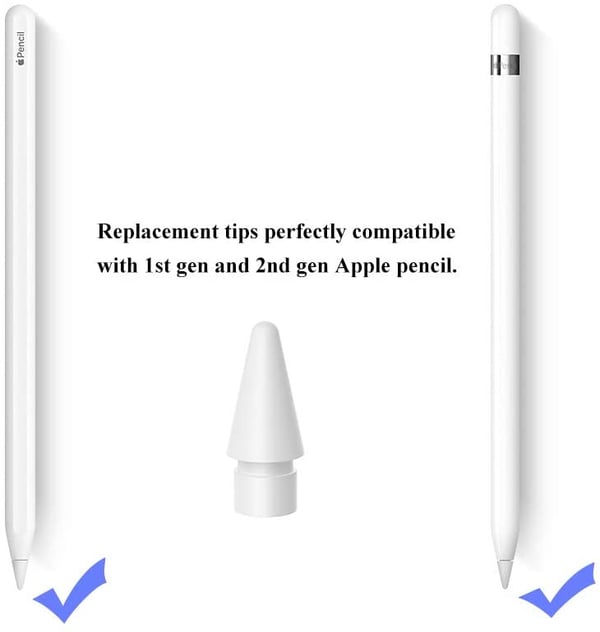 Ersättningshuvud för Apple Pencil 1 och 2 Vit