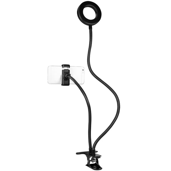 Ringlys til smartphone Ø8,5 cm med clips