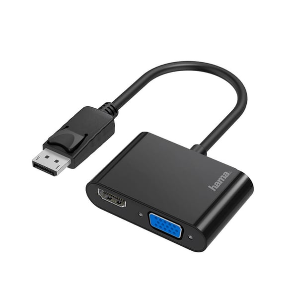 Adapter Multimedia 2-i-1 DisplayPort-VGA/HDMI 4K
