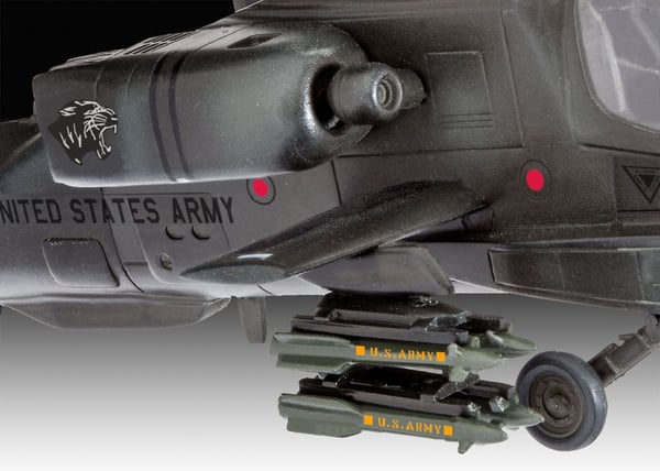 Revell AH-64A Apache Helikoptermodell Monteringssats 1:100