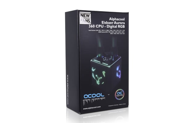 Alphacool 11999 Tietokoneen jäähdytysjärjestelmä Suoritin Ilmanjäähdytin 12 cm Musta 1 kpl