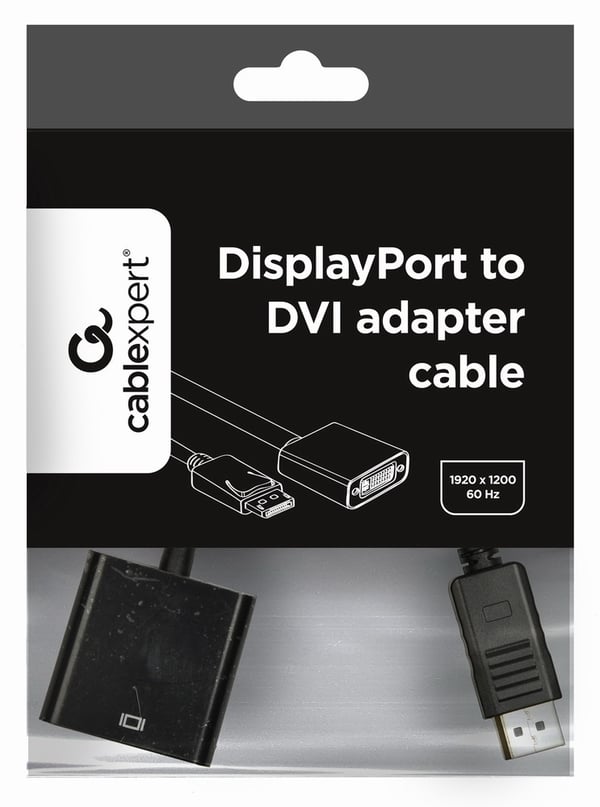 Miniatyrbillede 4 af 4: Gembird A-DPM-DVIF-002 videokabel adapter 0,1 m DisplayPort DVI Sort