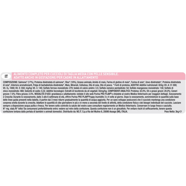 Purina Pro Plan 12272213 tørfoder til hund 3 kg Hundehvalp Laks