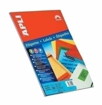 APLI Self-adhesive labels 105 x 37mm Yellow självhäftande etiketter Gul 320 styck
