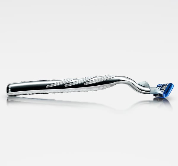 Gillette Mach3 Turbo Blå, Hvid, Sølv