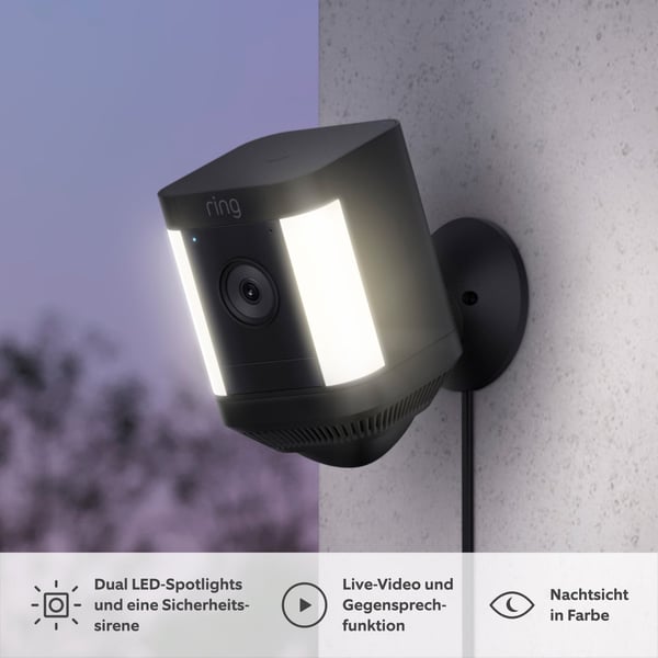 Ring Spotlight Kamera Plus Kasse IP-sikkerhedskamera Udendørs 1920 x 1080 pixel Loft/væg