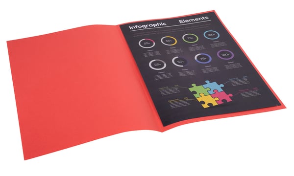 Exacompta 807012E mappar Kartong Röd A4