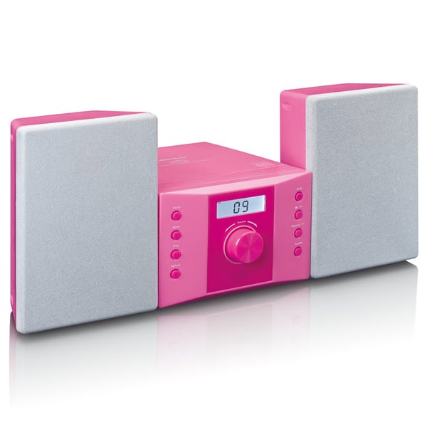 Miniatyrbillede 10 af 10: Lenco MC-013PK bærbar stereosystem Digital 4 W FM Lyserød MP3-afspilning
