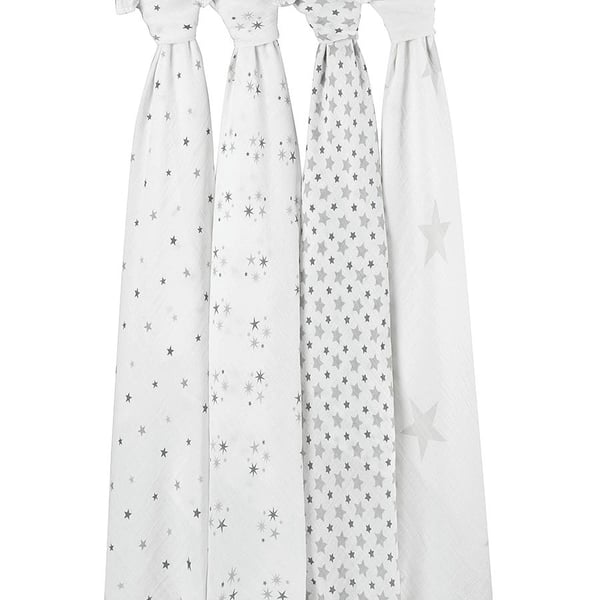 Miniatyrbillede 1 af 2: aden + anais Classic swaddles svøb Grå, Hvid