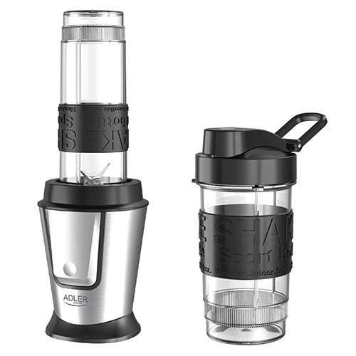 Miniatyrbillede 9 af 16: Adler AD 4081 blender 0,57 L Sportsblender 800 W Sort, Rustfrit stål, Gennemsigtig