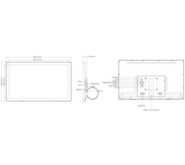 Braun Photo Technik 240 digitaalinen valokuvakehys Musta 61 cm (24")