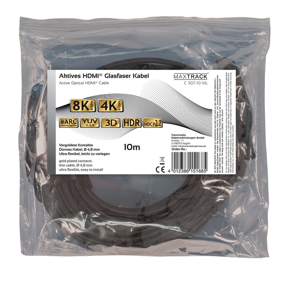 Transmedia C 507-15 M HDMI-kaapeli HDMI-tyyppi A (vakio) Musta
