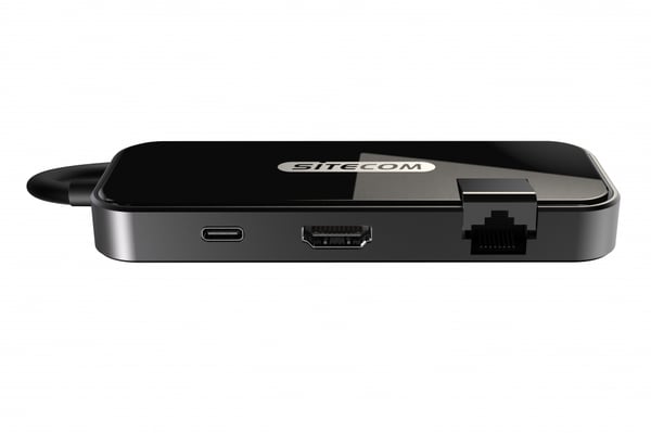 Sitecom CN-394 kannettavien tietokoneiden telakka ja porttitoistin USB 3.2 Gen 2 (3.1 Gen 2) Type-C Musta