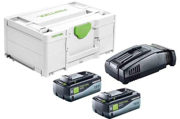 Festool Energy set SYS 18V 2x8,0/SCA16 Set med batteri och laddare Festool Energy set SYS 18V 2x8,0/SCA16 Set med batteri och laddare