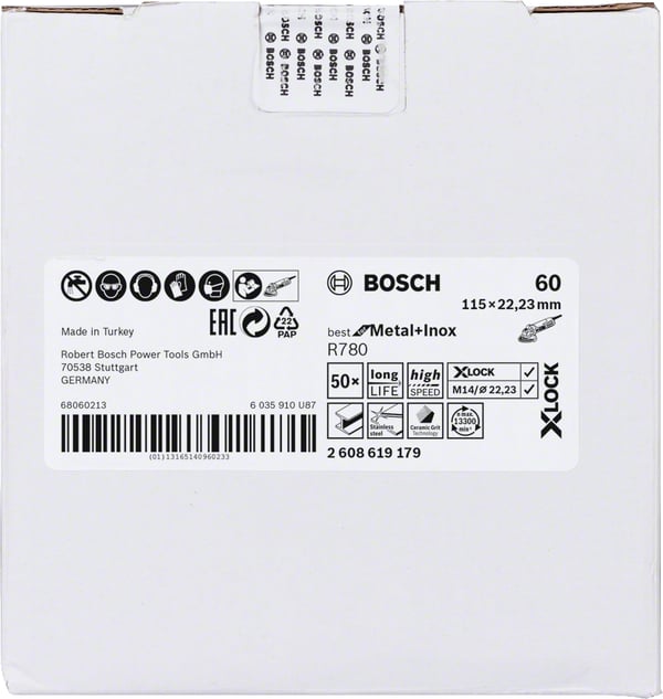 Miniatyrbild 4 av 4: Bosch 2 608 619 179 vinkelslipare tillbehör Slipskiva