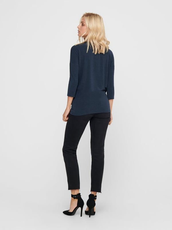 ONLY 15157920 Top (tøj) Rund halsudskæring Langærmet Elastin, Polyester, Viskose