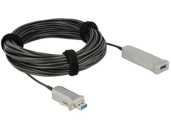Miniatyrbillede 3 af 3: DeLOCK 20m USB3.0-A + USB Micro-B/USB3.0-A USB-kabel USB 3.2 Gen 1 (3.1 Gen 1) USB A USB A/Micro-USB B 5 Gbit/sek. Sort, Sølv
