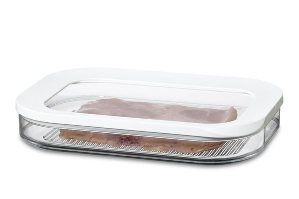 Pikkukuva 2 / 5: Rosti Mepal 106937030600 ruoansäilytysrasia Suorakulmainen Laatikko 0,55 L Läpinäkyvä, Valkoinen 1 kpl