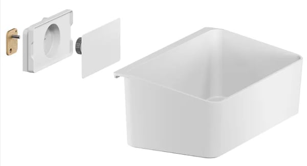 Miniatyrbillede 3 af 3: TESA 700620000000 Organisator Kurv Vægmonteret