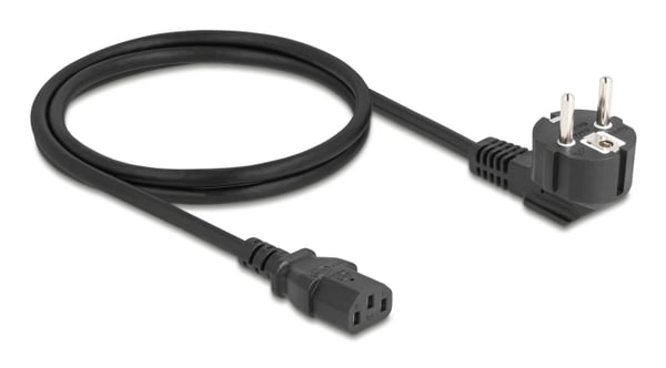 Miniatyrbild 1 av 2: DeLOCK 81299 strömkablar Svart 1 m Strömkontakt typ E+F IEC C13