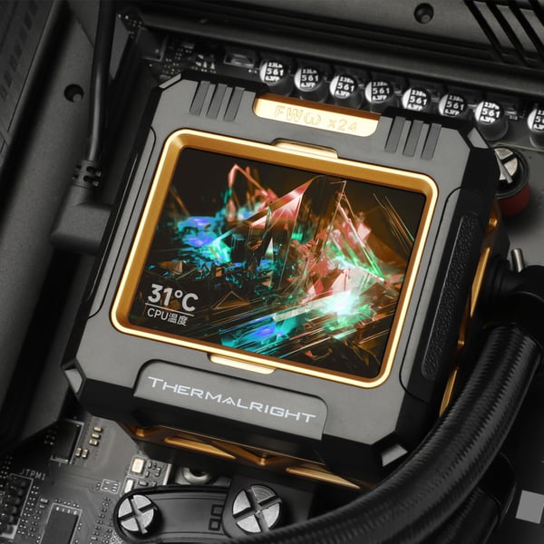 Thermalright Frozen Warframe 360 Suoritin All-in-one-nesteenjäähdytin 12 cm Musta 1 kpl