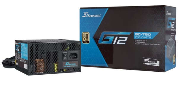 Seasonic G12 GC strömförsörjningsenheter 750 W 20+4 pin ATX ATX Svart