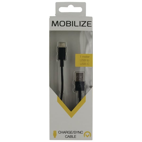 Miniatyrbillede 2 af 2: Mobilize MOB-22158 USB-kabel USB 2.0 1 m USB A USB C Sort