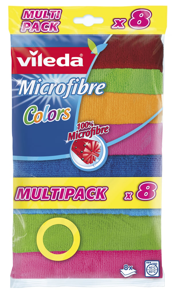 Miniatyrbild 1 av 4: Vileda 148394 rengöringsduk Mikrofiber, Polyamid, Polyester Multifärg 8 styck