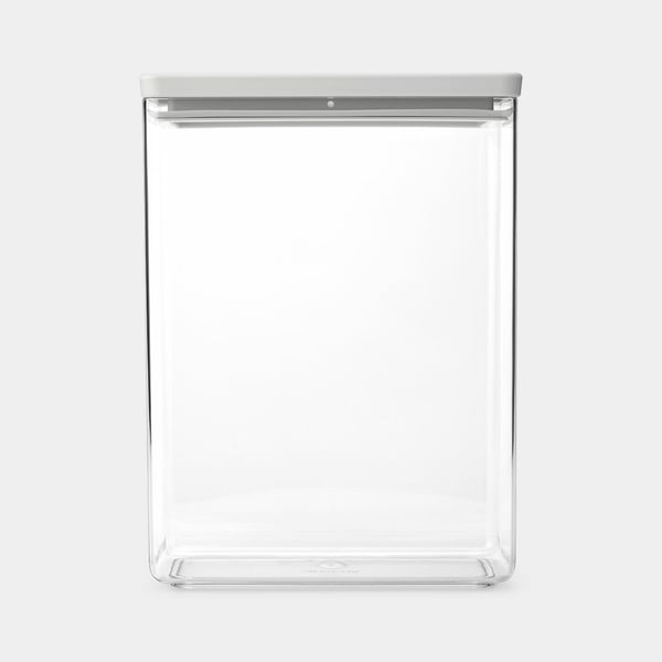 Brabantia Tasty+ Rektangulær Dåse 5,4 L Lys grå, Transparent 1 stk