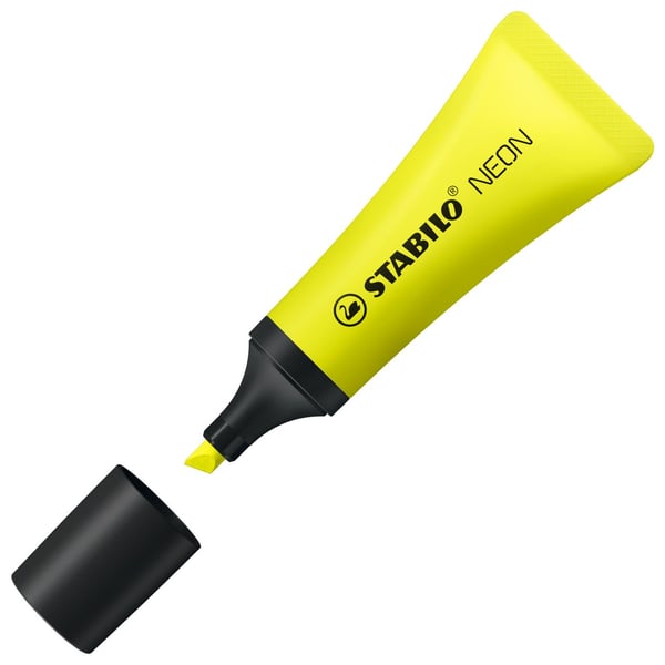 Miniatyrbillede 2 af 13: STABILO NEON speedmarker 1 stk Mejselspids Gul