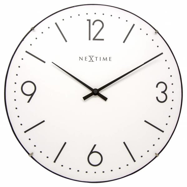 Miniatyrbillede 1 af 3: NeXtime 3157WI Væg- og bordur Kvartsur Cirkel Sort, Hvid