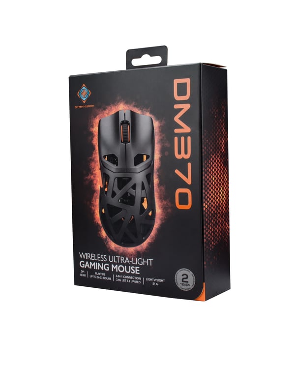 Miniatyrbillede 5 af 8: Deltaco Gaming DM370 trådløs ultralet 51g gaming mus, 3311 IC, hurtigopladningsteknologi