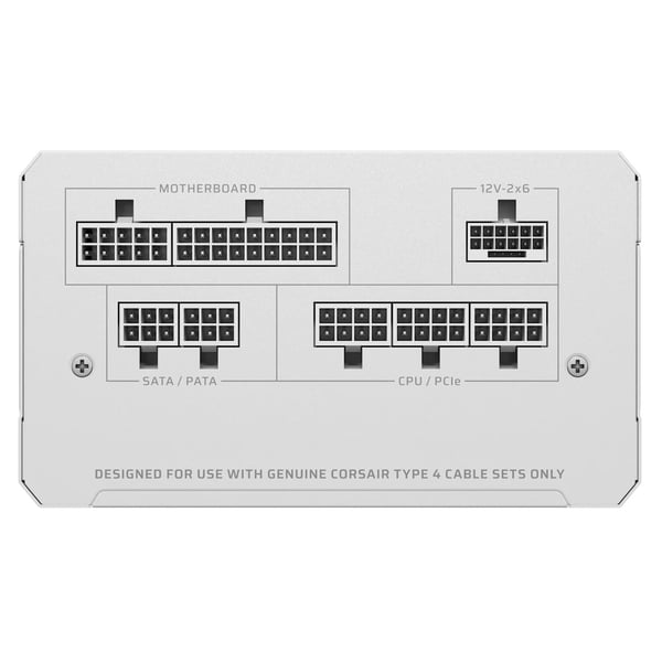 Miniatyrbild 2 av 4: Corsair RM Series RM850e strömförsörjningsenheter 850 W 24-pin ATX ATX Vit