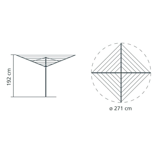 Brabantia 310744 tumlare Golvställning Silver