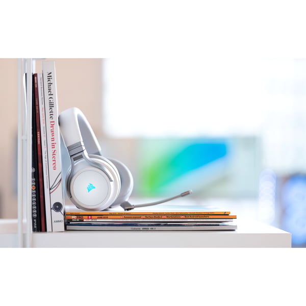 Corsair Virtuoso RGB Kuulokkeet Langallinen & langaton Pääpanta Pelaaminen USB A-tyyppi Valkoinen