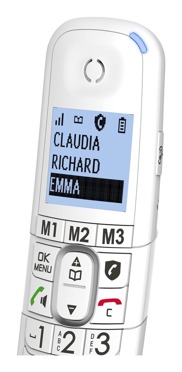 Miniatyrbild 4 av 6: Alcatel XL785 Voice Duo NEU Analog telefon/DECT-telefon Namn och uppringnings-ID Vit