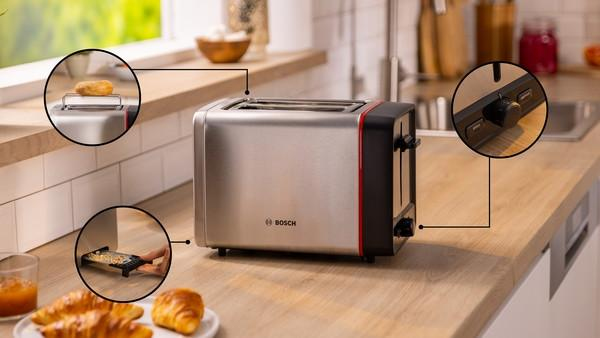 Bosch TAT6M420 brødrister 2 skive(r) 970 W Rustfrit stål