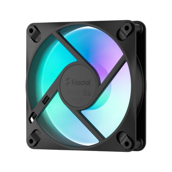 Fractal Design Dynamic 3 – 12 3-Pack Black RGB Tietokonekotelo Tuuletin 12 cm Musta 1 kpl