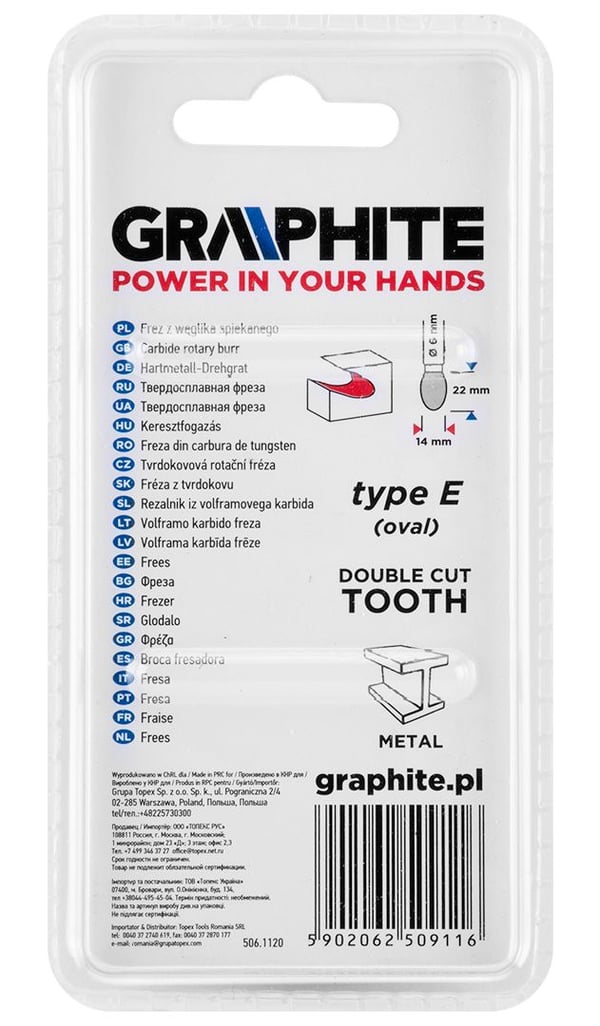 Graphite 55H367 roterende grat 1 stk