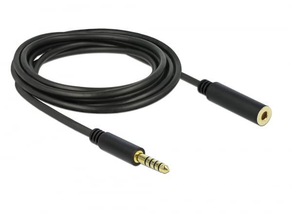 DeLOCK 85798 ljudkabel 3 m 4.4mm Svart