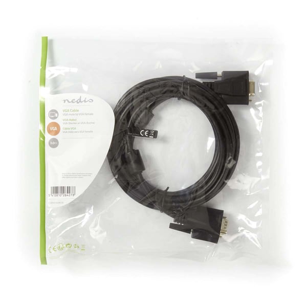 Nedis CCGP59100BK30 VGA-kabel Svart