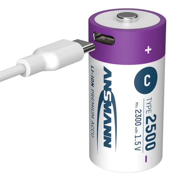 Miniatyrbillede 13 af 13: Ansmann 1313-0004 husholdningsbatteri Genopladeligt batteri C Lithium-Ion (Li-Ion)